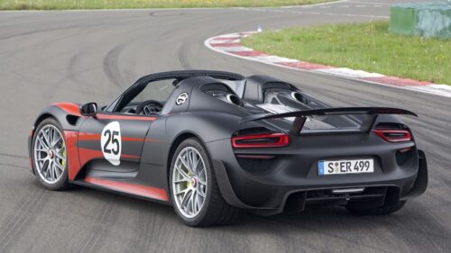 Porsche 918, Black, Car, Traffic HD Wallpapers Free Download