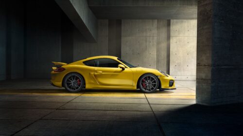 Porsche Cayman, T4, Yellow HD Wallpapers Free Download
