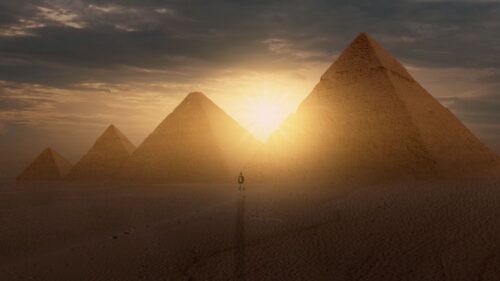 Pyramids, Sun, Desert HD Wallpapers Free Download