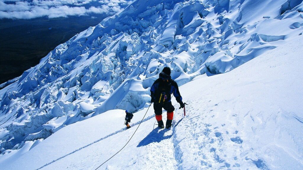 Rock, Climber, Snow Wallpapers Free Download