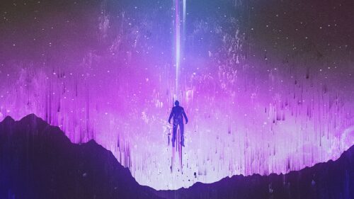 Silhouette, Levitation, Glitch Wallpapers Free Download