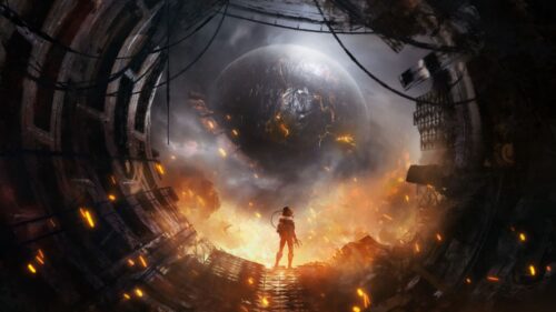 Silhouette, Planet, Sparks Wallpapers Free Download