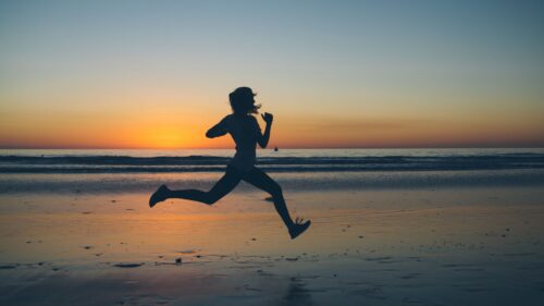 Silhouette, Run, Sea Wallpapers Free Download