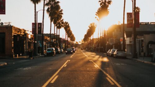 Street, City, Sunset Wallpapers Free Download