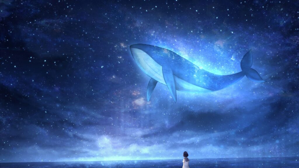 Whale, Girl, Art HD Wallpapers Free Download