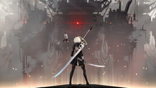 2B Nier Automata 4K Desktop Wallpaper | High-Quality Gaming Background