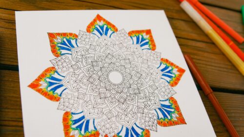 Vibrant Colorful Mandala Art Drawing Creative Desktop Wallpaper
