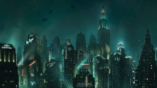 BioShock Rapture Cityscape Desktop Gaming Wallpaper – High-Quality PC Background