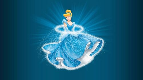 Enchanting Cinderella at the Magical Palace Ballroom 4K Desktop Wallpaper