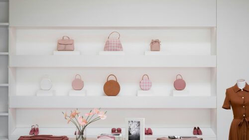 Minimalist Fashion Boutique Display 4K Desktop Wallpaper