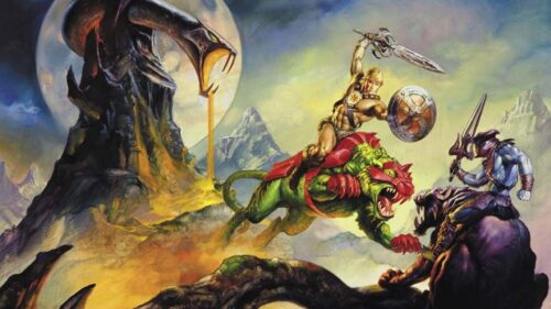 Epic He-Man and Skeletor Masters of the Universe Battle 4K Desktop Wallpaper