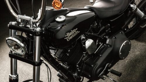 Harley-Davidson Motorcycle Close-up Black Chopper 4K Wallpaper