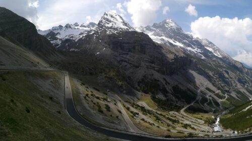 Stelvio Pass Mountain Road Alpine Scenery 4K Wallpaper