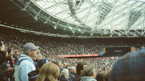 London Stadium Football Match Crowd Atmosphere Desktop Wallpaper