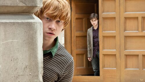 Ron Weasley Casting Magic Spells High Resolution Cinematic 4K Desktop Wallpaper