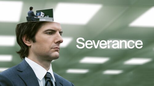 Severance TV Series Aesthetic Office Minimalist Art 4K Desktop Wallpaper
