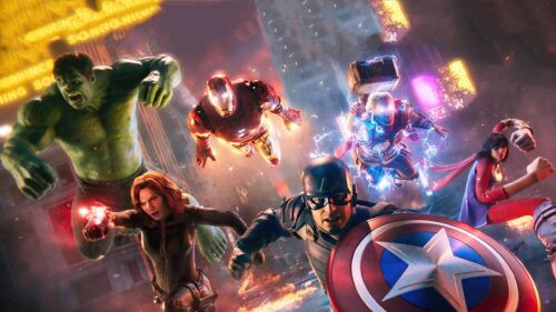 Epic Avengers Team Assemble Cinematic Action Scene 4K Desktop Wallpaper