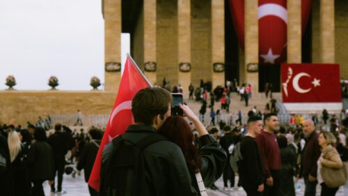 Patriotic Crowd at Anitkabir Ankara Turkey 4K Desktop Wallpaper