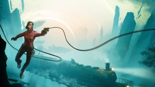 Voidtrain Gaming Wallpaper: Ethereal Interdimensional Express – High-Quality 4K Desktop Background