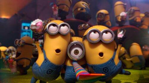 Fun Minions Party Celebration 4K Desktop Wallpaper