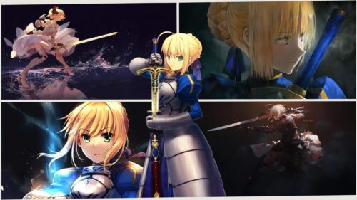 Saber Artoria Pendragon Fate Series Anime Warrior 4K PC Wallpaper