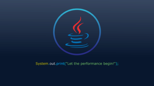 Java Programming Code Logo Minimalist Dark Blue 4K Wallpaper