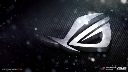 Metallic ASUS Republic of Gamers ROG Logo Dark Texture PC Wallpaper