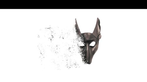 Minimalist Anubis Mask Dissolving Effect 4K PC Wallpaper