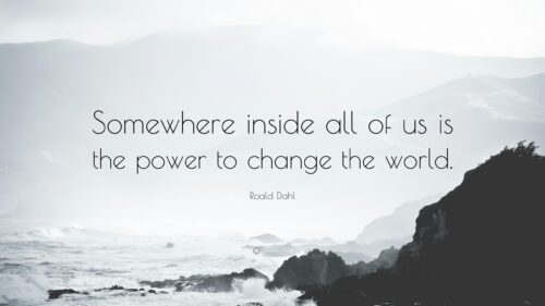 Roald Dahl Inspirational Quote Landscape PC Wallpaper