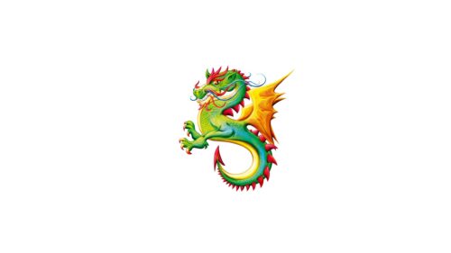Vibrant Colorful Chinese Dragon Fantasy Illustration PC Wallpaper