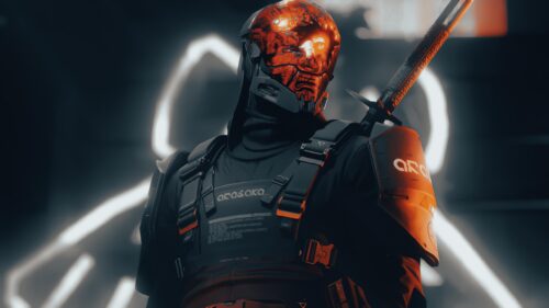 Arasaka Cyberpunk Samurai Warrior Futuristic PC Wallpaper