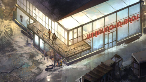 Disco Elysium Whirling In Rags Hotel Isometric View 4K PC Wallpaper