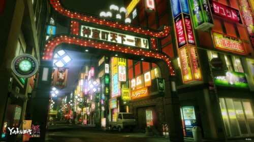 Kamurocho Street at Night Yakuza Kiwami 4K PC Wallpaper