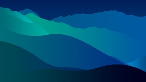 Minimalist Blue Mountain Landscape Abstract PC Wallpaper