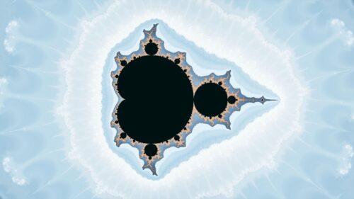 Stunning Mandelbrot Fractal Light Blue Abstract 4K Desktop Wallpaper