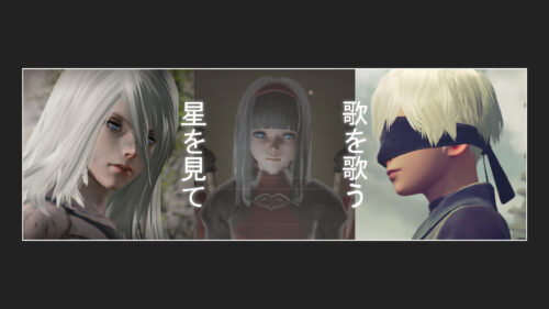 NieR Reincarnation Characters A2 and 9S Artistic PC Wallpaper