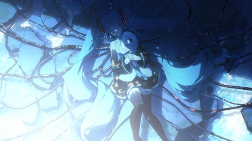 Hatsune Miku Cyberpunk Futuristic Anime Girl Desktop Wallpaper