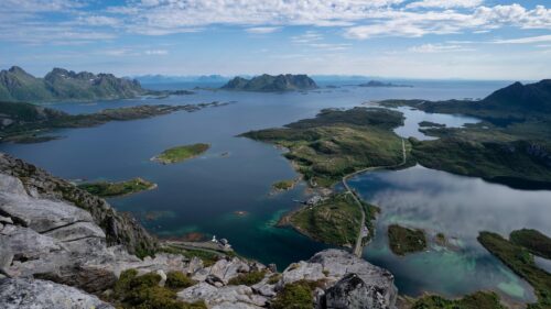 Breathtaking Lofoten Islands Aerial Landscape 4K Desktop Wallpaper