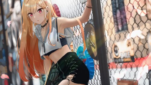 Anime Girl Marin Kitagawa Urban Style Aesthetic PC Wallpaper