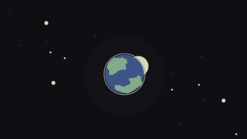 Minimalist Earth and Moon Floating in Deep Space 4K Wallpaper