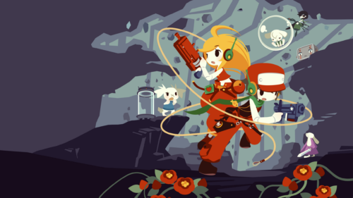 Cave Exploration Anime Adventure Girls with Guns Desktop Wallpaper