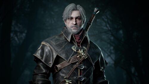 Geralt of Rivia Dark Fantasy Portrait PC Wallpaper