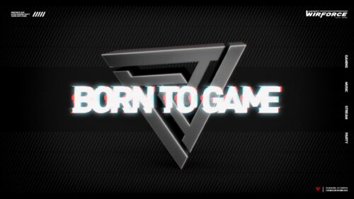 Born To Game Wirforce Glitch Effect Gaming PC Wallpaper