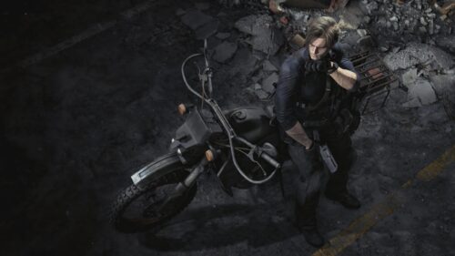 Leon S Kennedy Resident Evil 4 Remake Motorcycle Tactical PC Wallpaper