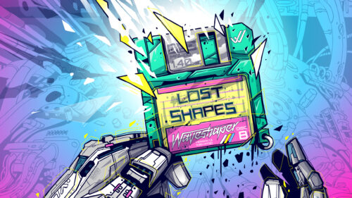 Abstract Synthwave Floppy Disk Retro Tech Desktop Wallpaper