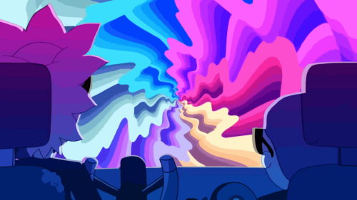Rick and Morty Hypnotic Dimension Travel 4K PC Wallpaper
