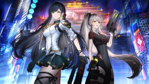Anime Girls Cyberpunk Warriors Neon City 4K Desktop Wallpaper