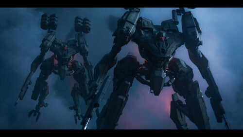 Futuristic Mecha War Machines in Dark Atmospheric Battlefield 4K Wallpaper