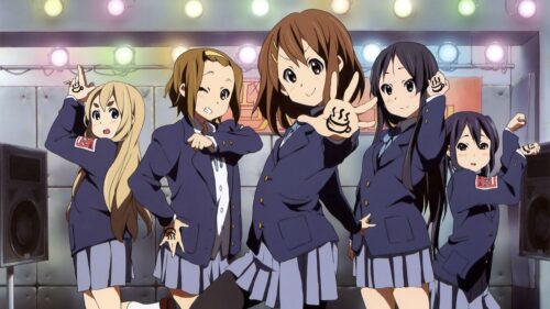 K-On Anime Girls Band Performance 4K Desktop Wallpaper