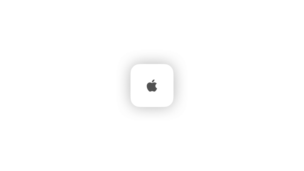 Minimalist Apple Logo Centered White Background 4K Desktop Wallpaper
